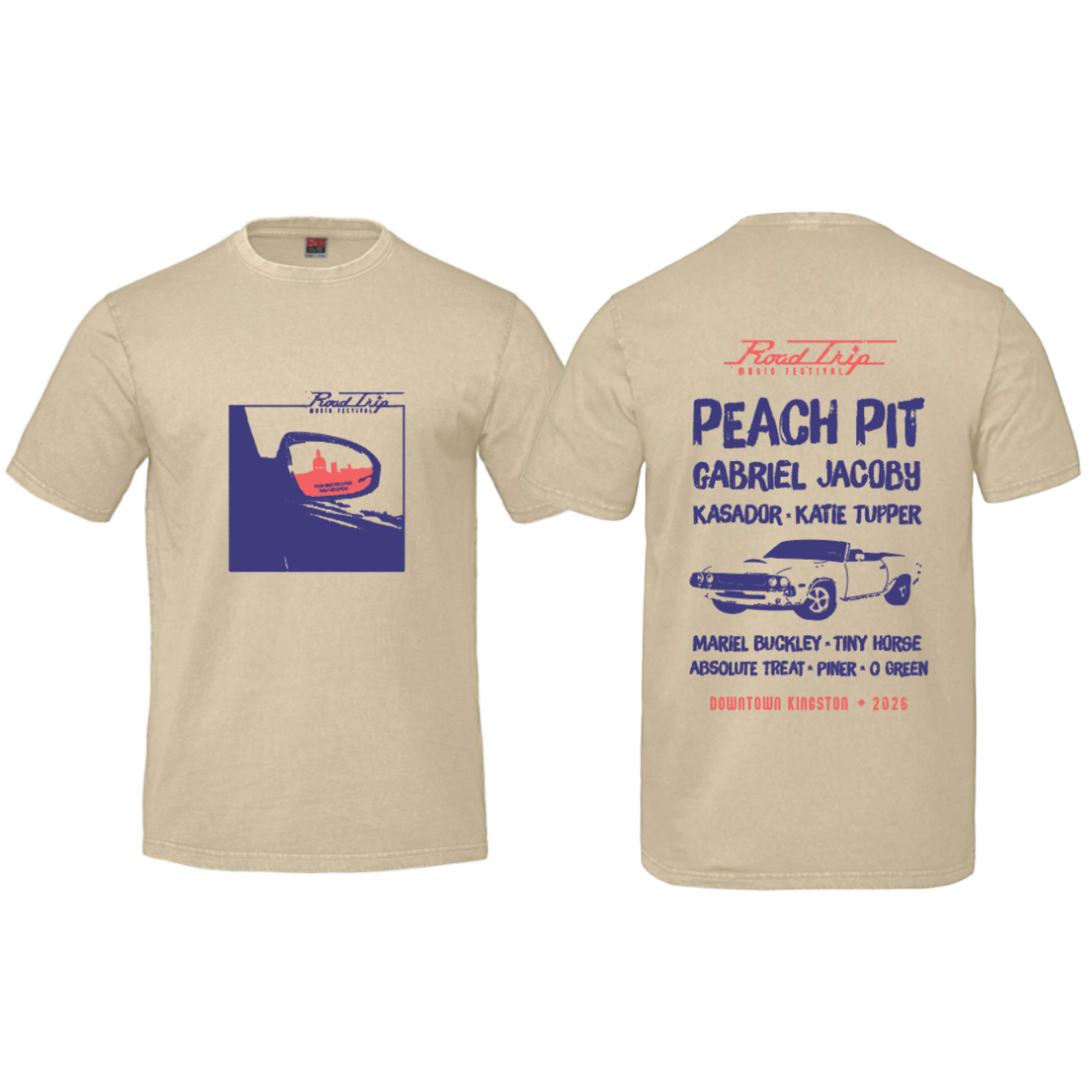 RoadTrip Cream T-shirt